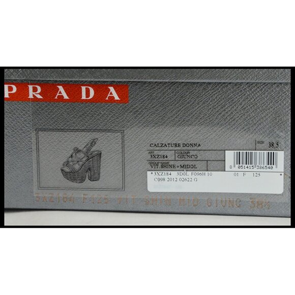 PRADA SHOES KNOTTED LEATHER WICKER WEDGE PLATFORM SANDALS sz 40 / 10 - Picture 13 of 13